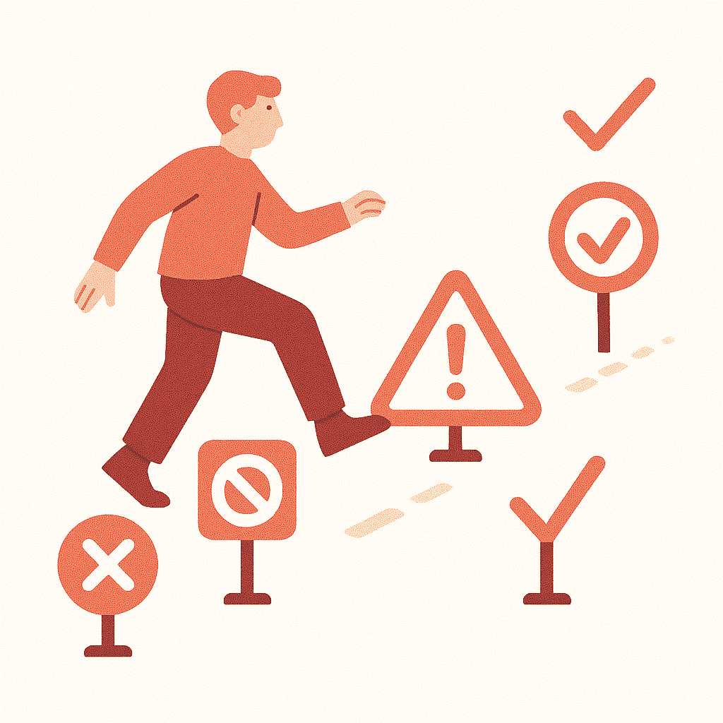 Warning sign mistakes
