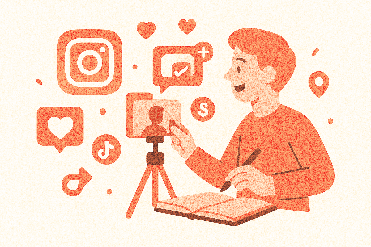 Creator on social media